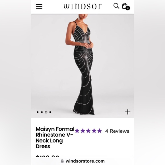 Cute Formal/Dinner Rhinestone Dress - Picture 10 of 11